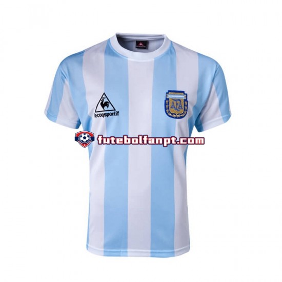 Camisola Principal Seleção Argentina Retro 1986 Manga Curta ,Homem