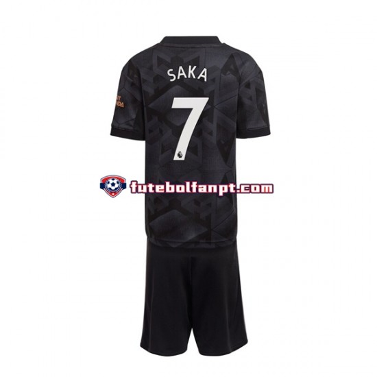 Camisola Alternativo Arsenal Saka 7 Época 2022/2023 Manga Curta ,Criança