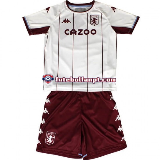 Camisola Alternativo Aston Villa Época 2021/2022 Manga Curta ,Criança