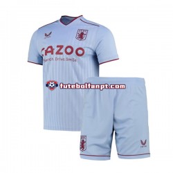 Camisola Alternativo Aston Villa Época 2022/2023 Manga Curta ,Criança