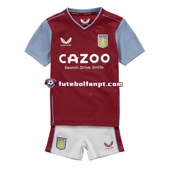 Camisola Principal Aston Villa Época 2022/2023 Manga Curta ,Criança