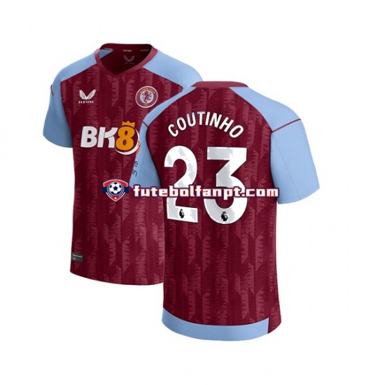 Camisola Principal Aston Villa Philippe Coutinho 23 Época 2023/2024 Manga Curta ,Homem