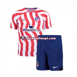 Camisola Principal Atlético Madrid Época 2022/2023 Manga Curta ,Criança