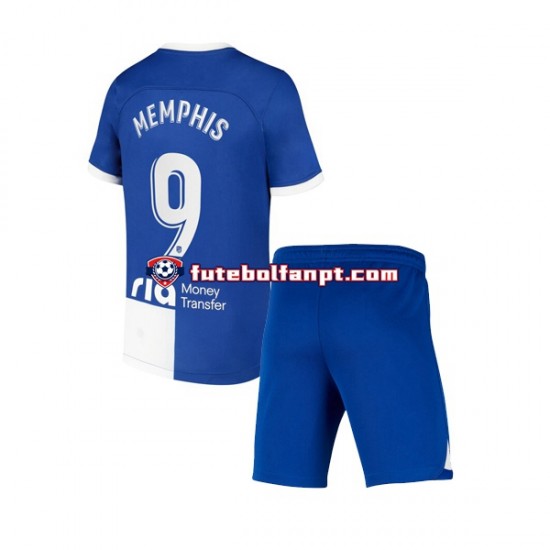 Camisola Principal Atlético Madrid Memphis 9 120 Anniversary Época 2022/2023 Manga Curta ,Criança