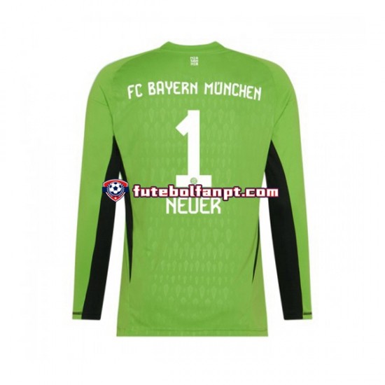 Camisola Alternativo Guarda-redes Bayern de Munique Manuel Neuer 1 Época 2023/2024 Manga Comprida ,Homem