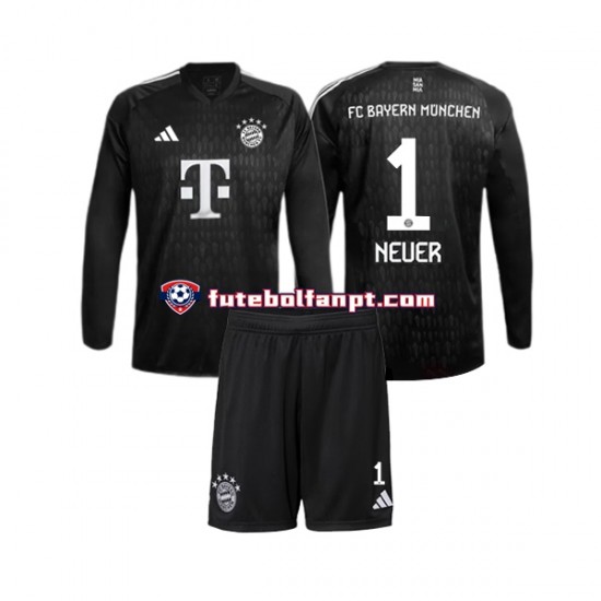 Camisola Principal Guarda-redes Bayern de Munique Manuel Neuer 1 Época 2023/2024 Manga Comprida ,Criança