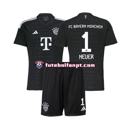 Camisola Principal Guarda-redes Bayern de Munique Manuel Neuer 1 Época 2023/2024 Manga Curta ,Criança