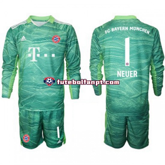 Camisola Alternativa (2ª) Guarda-redes Bayern de Munique Manuel Neuer 1 Época 2021/2022 Manga Comprida ,Criança