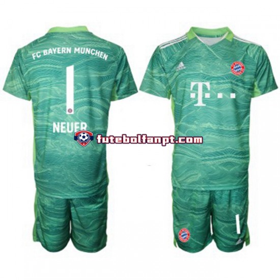 Camisola Alternativa (2ª) Guarda-redes Bayern de Munique Manuel Neuer 1 Época 2021/2022 Manga Curta ,Criança