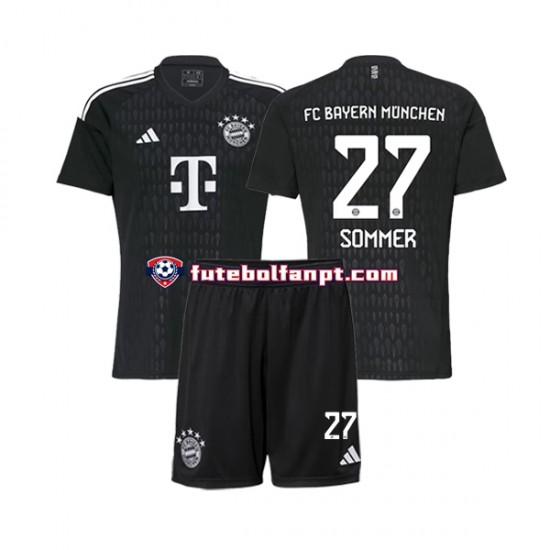 Camisola Principal Guarda-redes Bayern de Munique Yann Sommer 27 Época 2023/2024 Manga Curta ,Criança