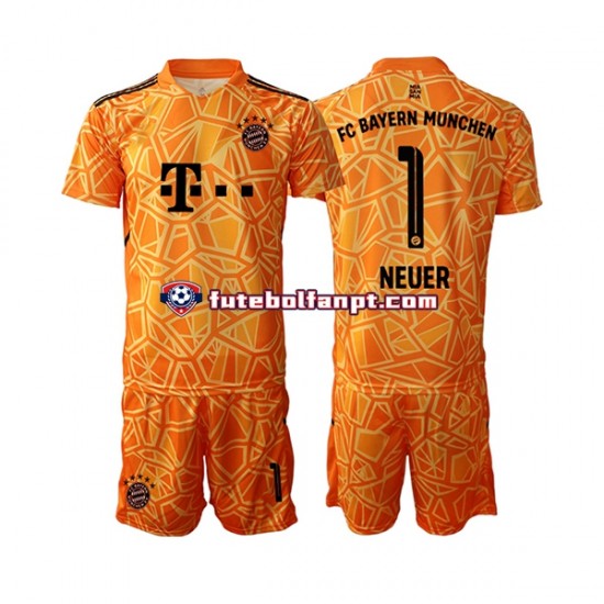 Camisola Alternativo Guarda-redes Bayern de Munique Manuel Neuer 1 Época 2022/2023 Manga Curta ,Criança