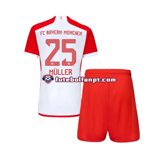 Camisola Principal Bayern de Munique Thomas Muller 25 Época 2023/2024 Manga Curta ,Criança