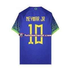 Camisola Alternativo Seleção Brasileira Neymar JR 10 World Cup 2022 Manga Curta ,Homem