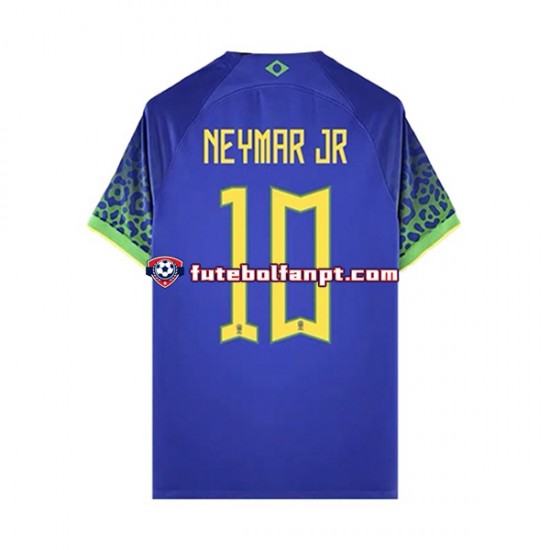 Camisola Alternativo Seleção Brasileira Neymar JR 10 World Cup 2022 Manga Curta ,Homem