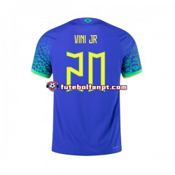 Camisola Alternativo Seleção Brasileira Vinicius Junior 20 World Cup 2022 Manga Curta ,Homem