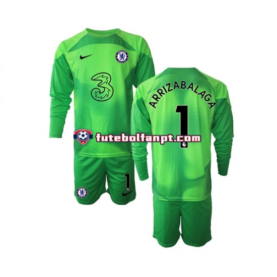 Camisola Alternativa (2ª) Guarda-redes Chelsea Kepa Arrizabalaga 1 Época 2022/2023 Manga Comprida ,Criança