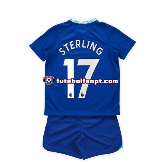 Camisola Principal Chelsea Raheem Sterling 17 Época 2022/2023 Manga Curta ,Criança