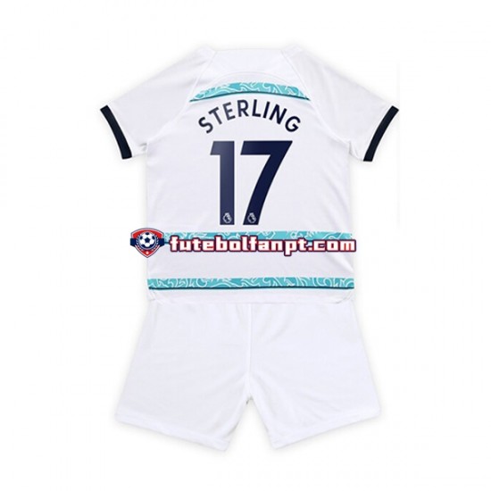 Camisola Alternativo Chelsea Sterling 17 Época 2022/2023 Manga Curta ,Criança