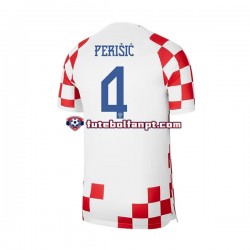 Camisola Principal Seleção Croata Perisic 4 World Cup 2022 Manga Curta ,Homem