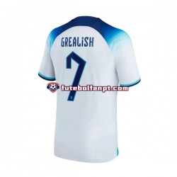 Camisola Principal Seleção Inglesa Grealish 7 World Cup 2022 Manga Curta ,Homem