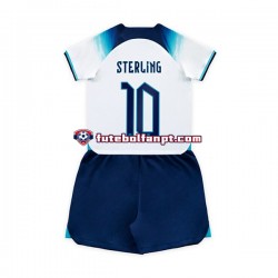 Camisola Principal Seleção Inglesa Sterling 10 World Cup 2022 Manga Curta ,Criança