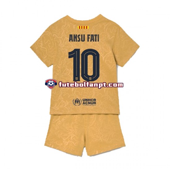 Camisola Alternativo FC Barcelona Ansu Fat 10 Época 2022/2023 Manga Curta ,Criança