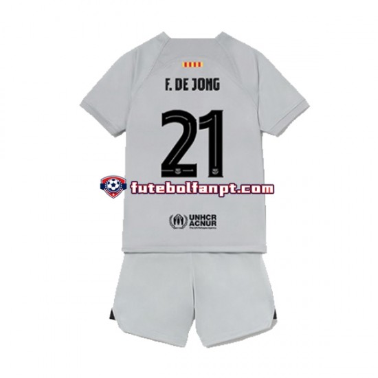 Camisola Alternativa (2ª) FC Barcelona Frenkie de Jong 21 Época 2022/2023 Manga Curta ,Criança