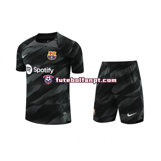 Camisola Alternativo Guarda-redes FC Barcelona Época 2023/2024 Manga Curta ,Criança