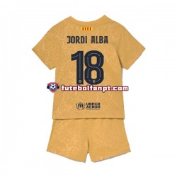 Camisola Alternativo FC Barcelona Jordi Alba 18 Época 2022/2023 Manga Curta ,Criança