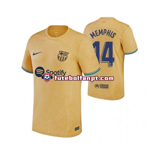 Camisola Alternativo FC Barcelona Memphis Depay 14 Época 2022/2023 Manga Curta ,Homem