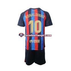 Camisola Principal FC Barcelona Ronaldinho 10 Época 2022/2023 Manga Curta ,Criança