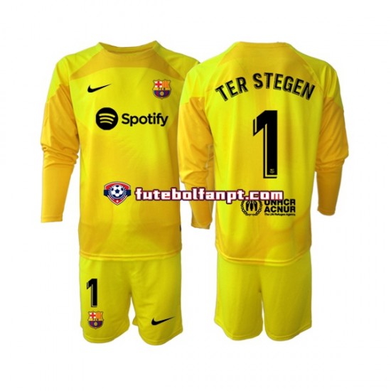 Camisola Alternativa (3ª) Guarda-redes FC Barcelona Ter Stegen 1 Época 2022/2023 Manga Comprida ,Criança