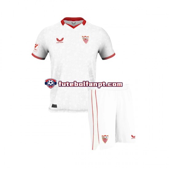 Camisola Principal Sevilla FC Época 2023/2024 Manga Curta ,Criança