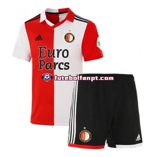 Camisola Principal Feyenoord Rotterdam Época 2022/2023 Manga Curta ,Criança