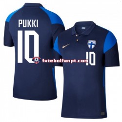 Camisola Alternativo Seleção Finlandesa Teemu Pukki 10 Euro 2020 Manga Curta ,Homem