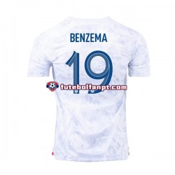 Camisola Alternativo Seleção Francesa Benzema 19 World Cup 2022 Manga Curta ,Homem