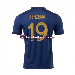 Camisola Principal Seleção Francesa Benzema 19 World Cup 2022 Manga Curta ,Homem