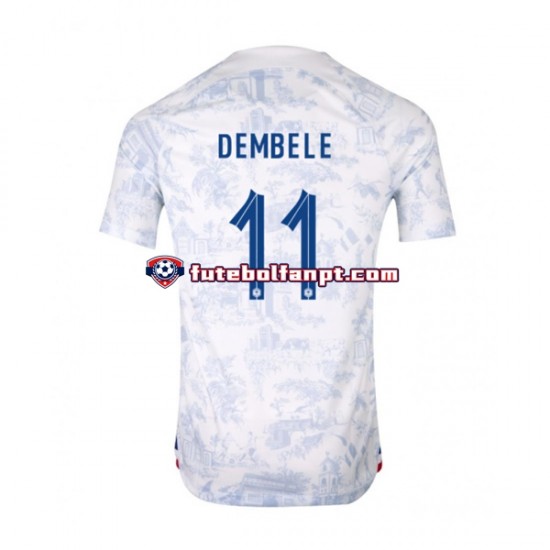 Camisola Alternativo Seleção Francesa Dembele 11 World Cup 2022 Manga Curta ,Homem