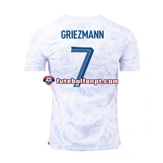 Camisola Alternativo Seleção Francesa Griezmann 7 World Cup 2022 Manga Curta ,Homem