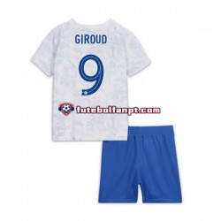 Camisola Alternativo Seleção Francesa Olivier Giroud 9 World Cup 2022 Manga Curta ,Criança