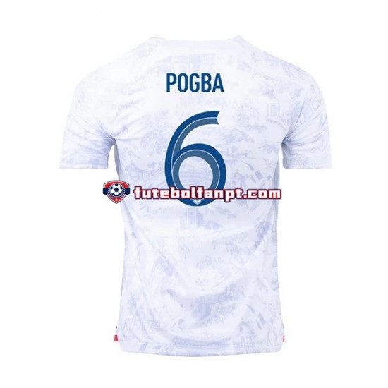 Camisola Alternativo Seleção Francesa Pogba 6 World Cup 2022 Manga Curta ,Homem