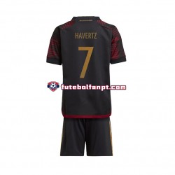 Camisola Alternativo Seleção Alemã Havertz 7 World Cup 2022 Manga Curta ,Criança