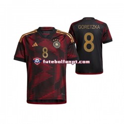 Camisola Alternativo Seleção Alemã Leon Goretzka 8 World Cup 2022 Manga Curta ,Homem