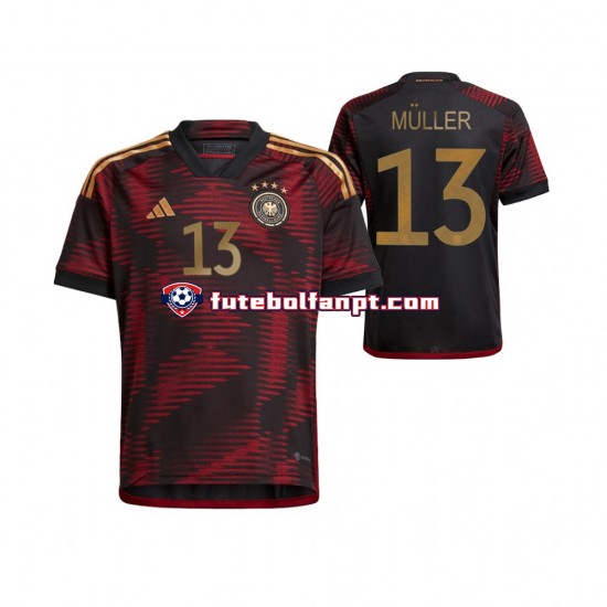 Camisola Alternativo Seleção Alemã Thomas Muller 13 World Cup 2022 Manga Curta ,Homem