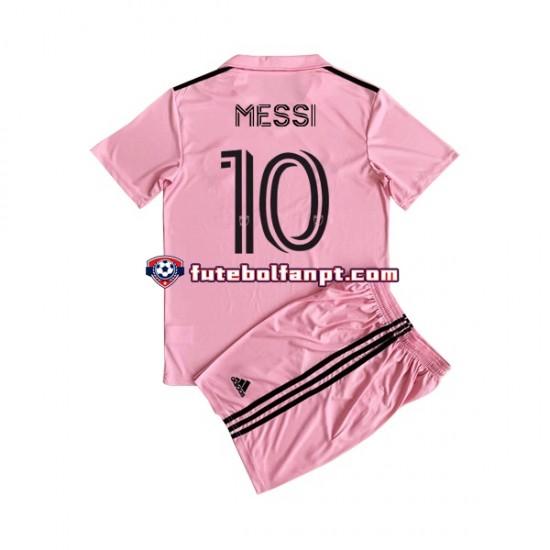 Camisola Principal Inter Miami Lionel Messi 10 2023 Manga Curta ,Criança