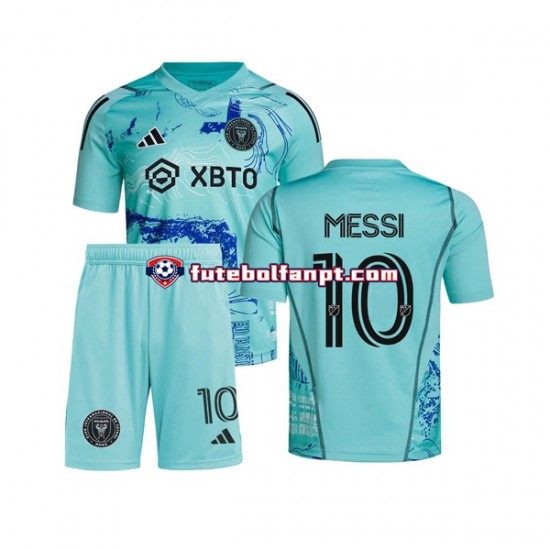 Camisola Principal Inter Miami Lionel Messi 10 Special Época 2023/2024 Manga Curta ,Criança