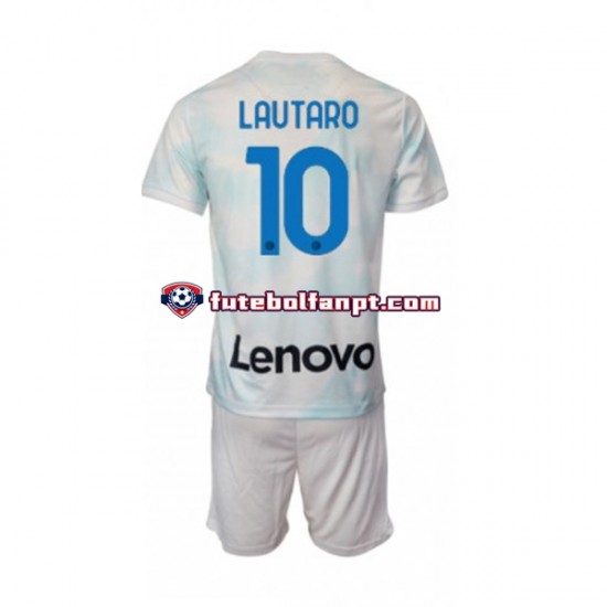 Camisola Alternativo Inter de Milão Lautaro Martinez 10 Época 2022/2023 Manga Curta ,Criança