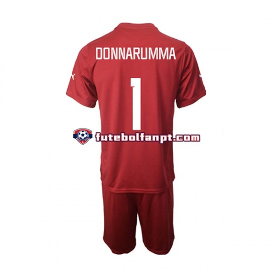 Camisola Alternativo Guarda-redes Seleção Italiana Donnarumma 1 Época 2022/2023 Manga Curta ,Criança