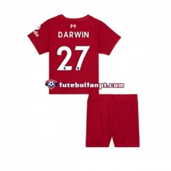 Camisola Principal Liverpool Darwin Nunez 27 Época 2022/2023 Manga Curta ,Criança