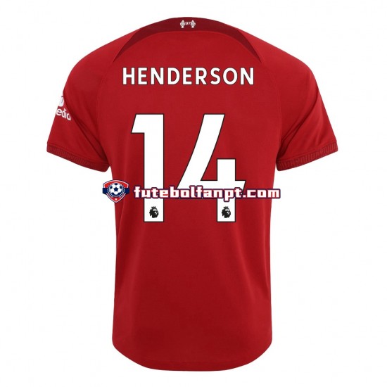 Camisola Principal Liverpool Henderson 14 Época 2022/2023 Manga Curta ,Homem